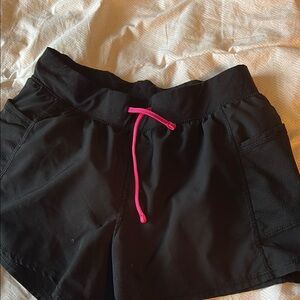 Tek Gear Black Athletic Shorts with Pink Accent
